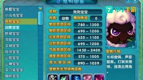 梦幻诛仙宠物